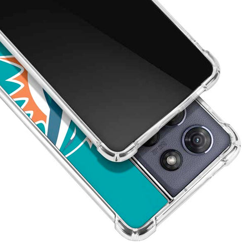 NFL Miami Dolphins Large Logo Moto G Play 5G (2025) Clear Case